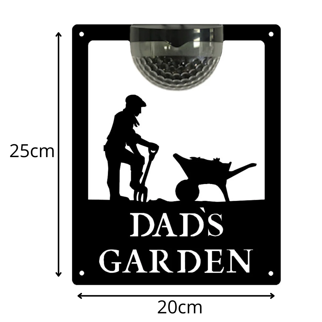 Dad's Garden Sign with Solar Powered Light - Image 11