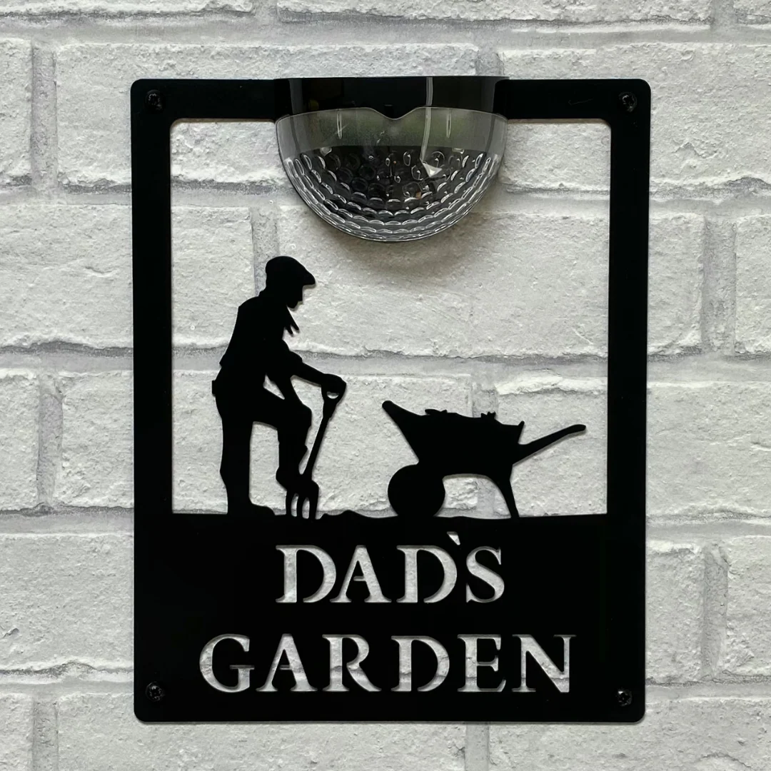 Dad's Garden Sign with Solar Powered Light - Image 8