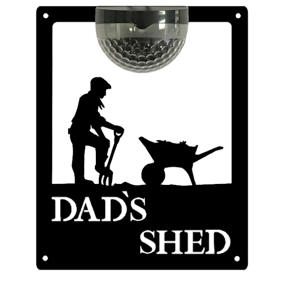 Dad's Shed Solar Powered Light Plaque - Image 12