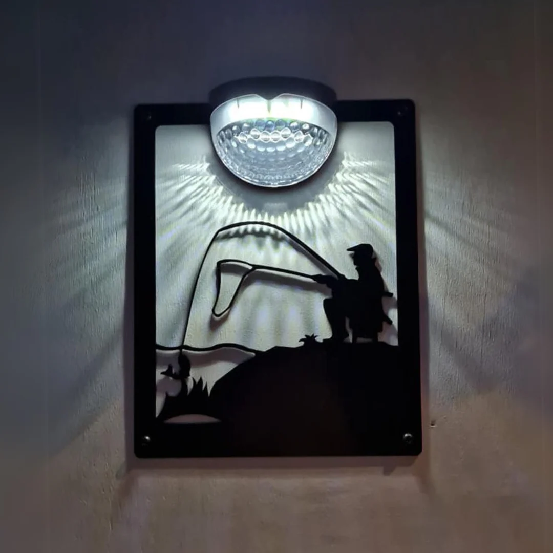 Fisherman Solar Light Wall Plaque - Image 11