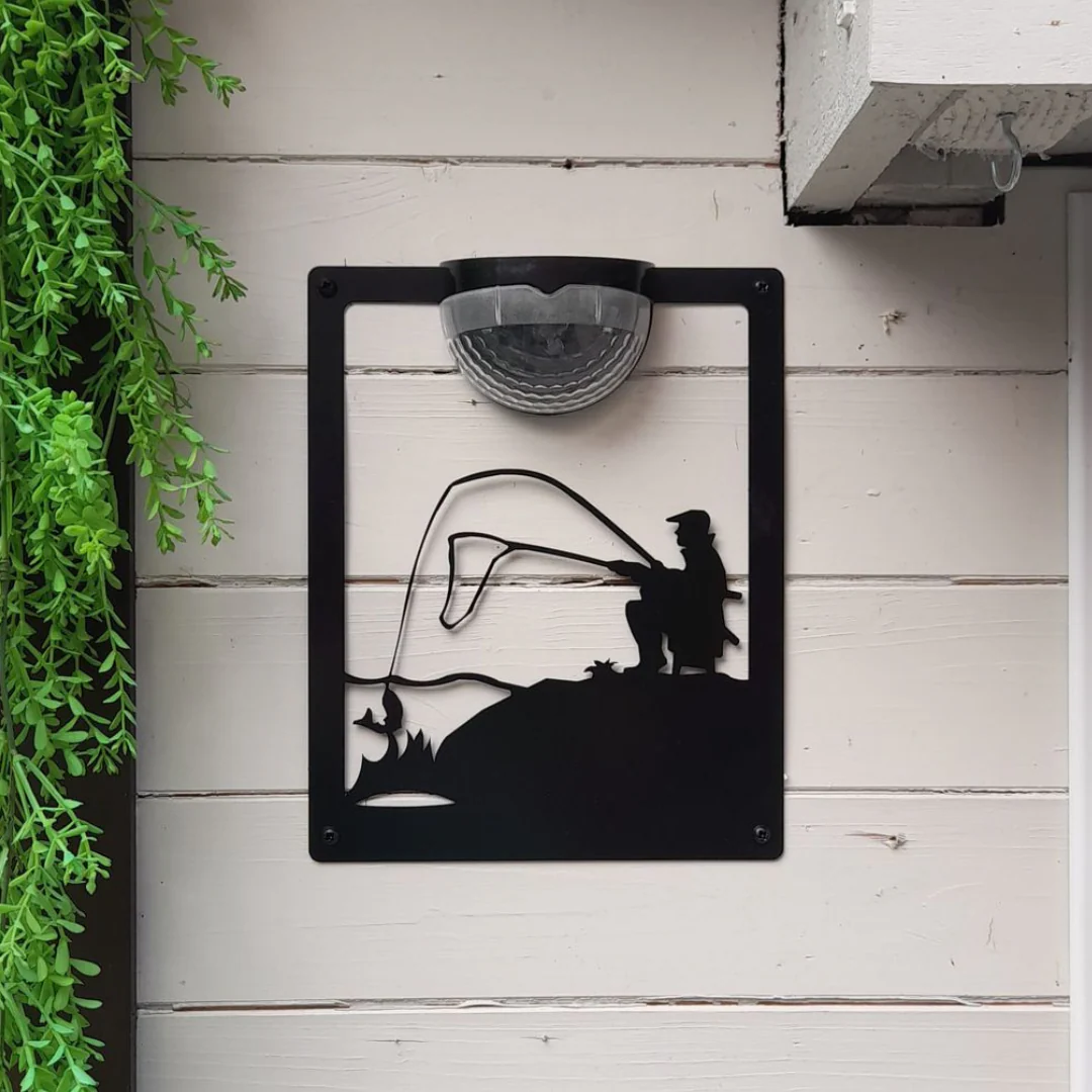 Fisherman Solar Light Wall Plaque - Image 3