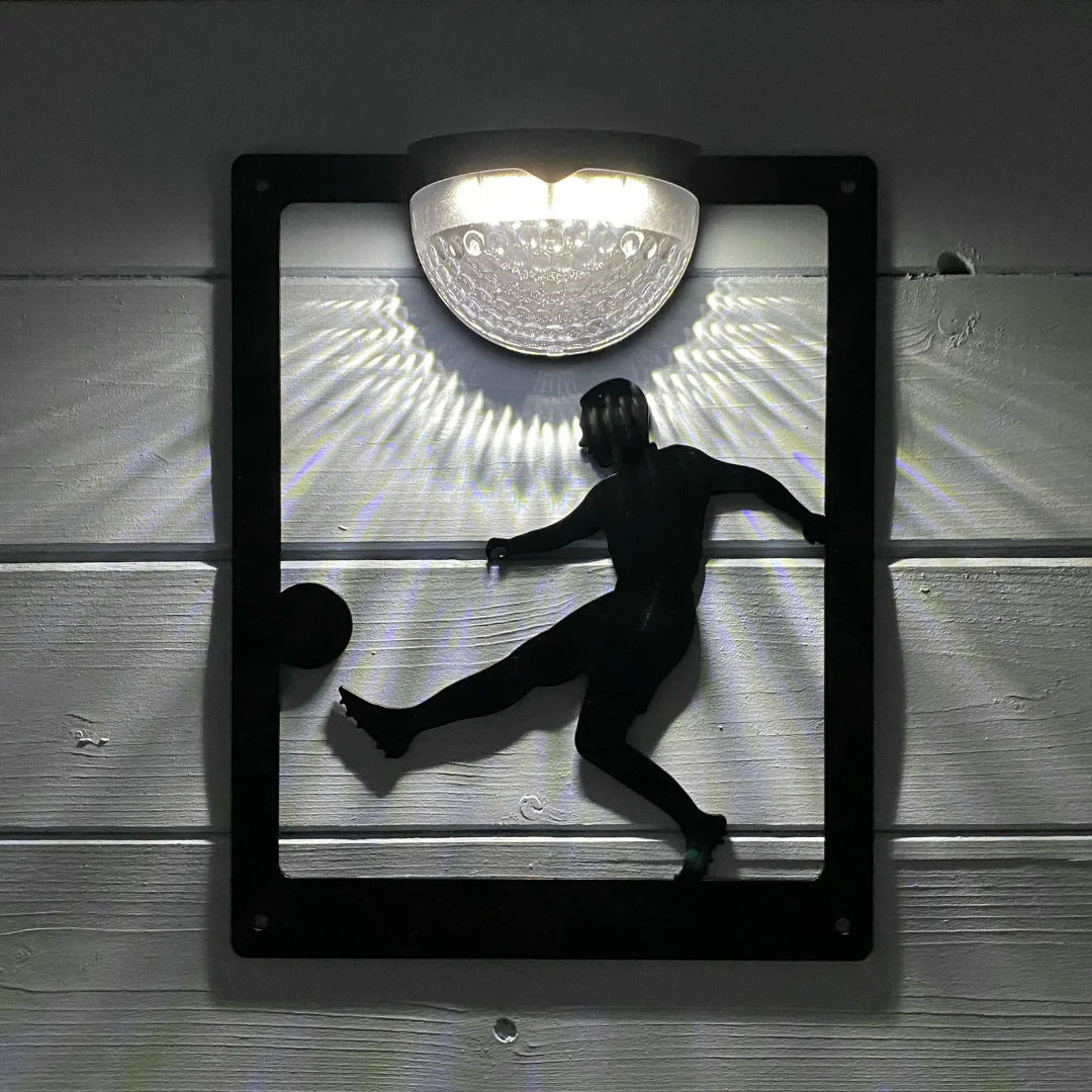 Footballer Solar Light Wall Plaque - Image 2