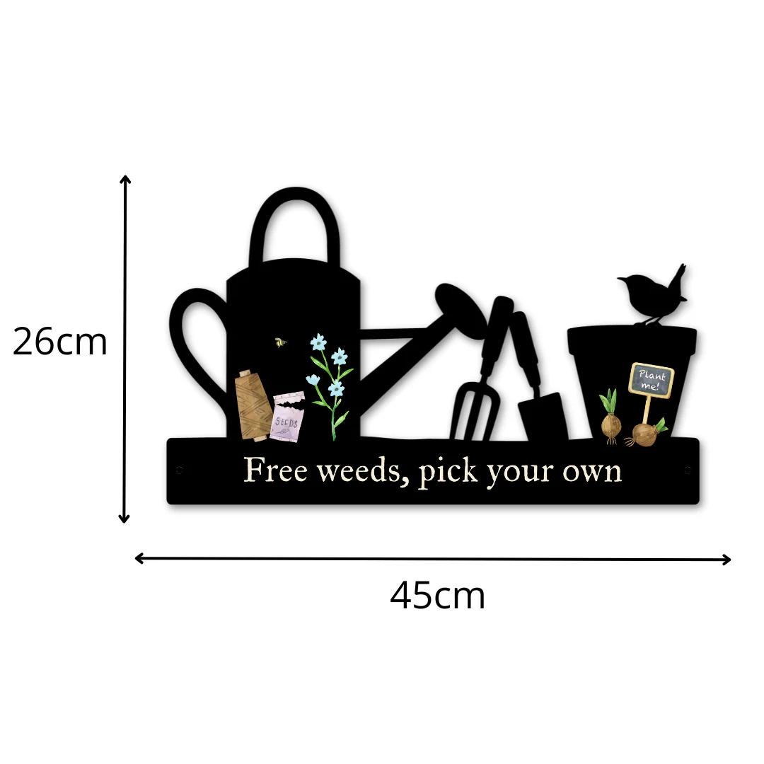 'Free weeds, pick your own' Large Garden Wall Art - Image 7