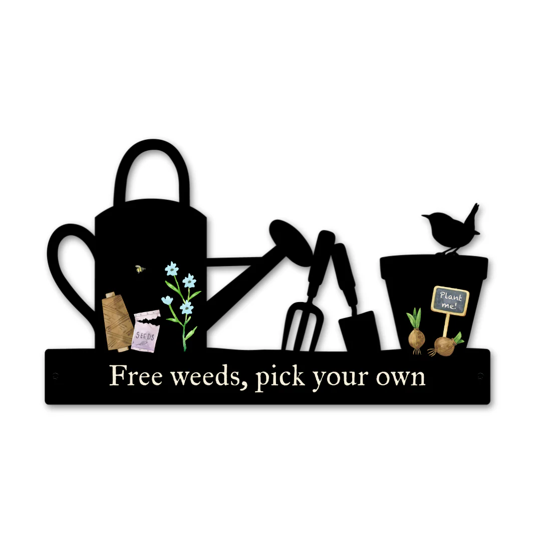 'Free weeds, pick your own' Large Garden Wall Art - Image 8