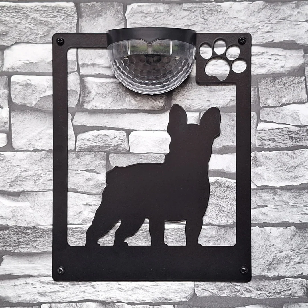 French Bulldog A Solar Light Wall Plaque - Image 10