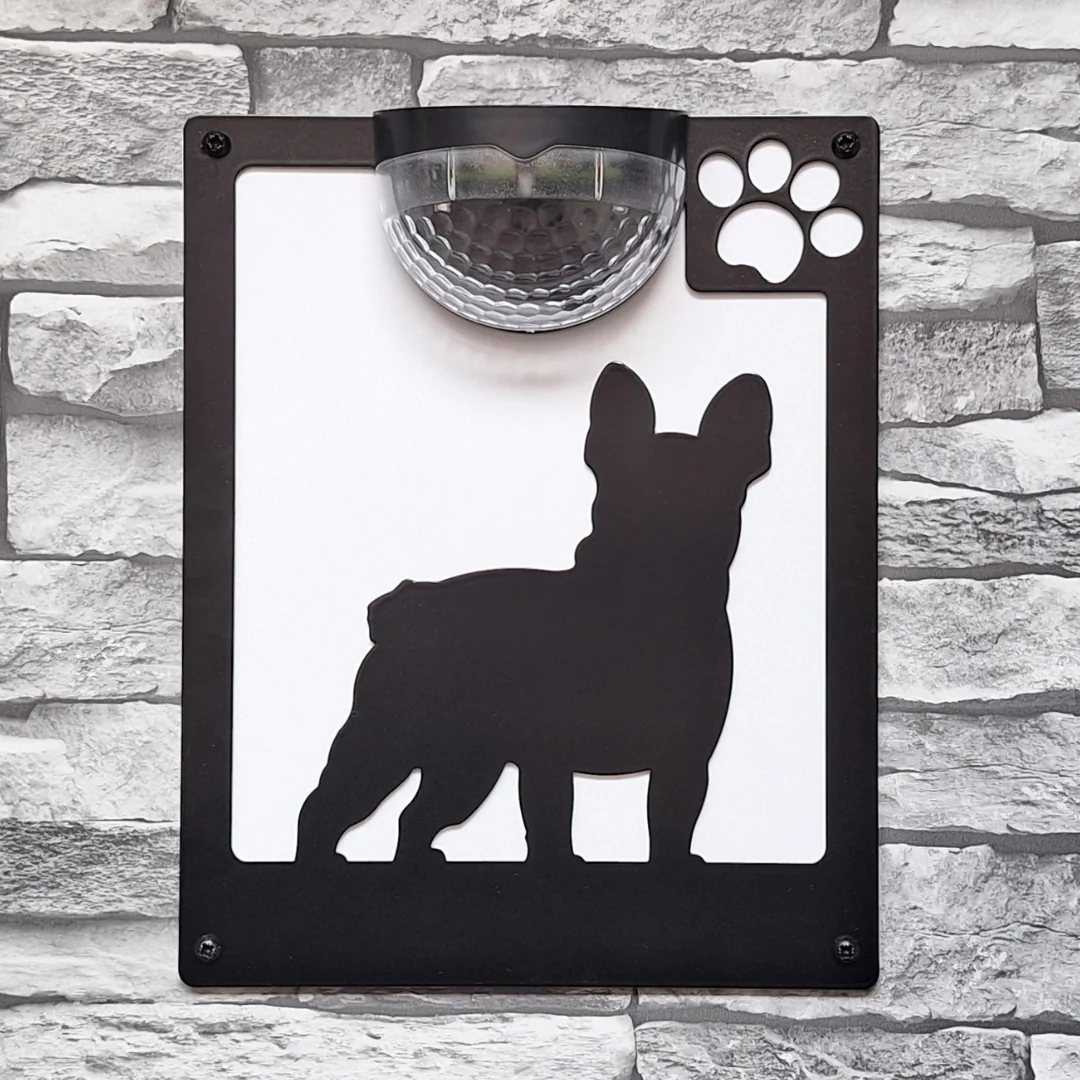 French Bulldog A Solar Light Wall Plaque - Image 11