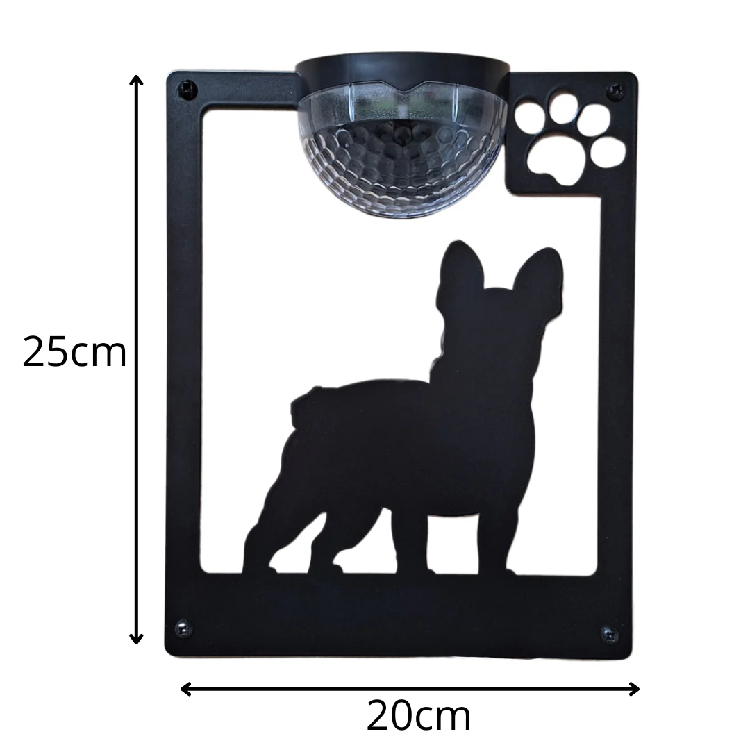 French Bulldog A Solar Light Wall Plaque - Image 12