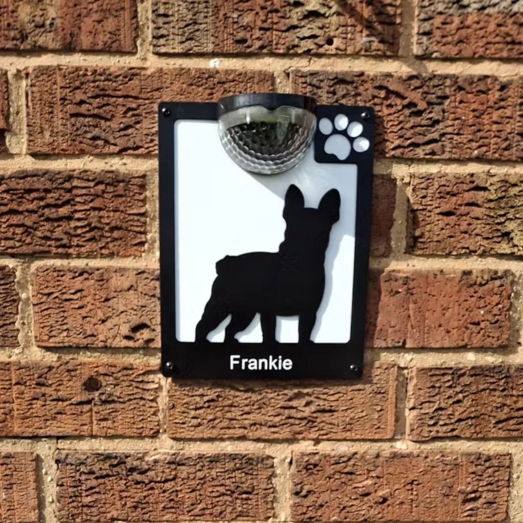 French Bulldog A Solar Light Wall Plaque - Image 14