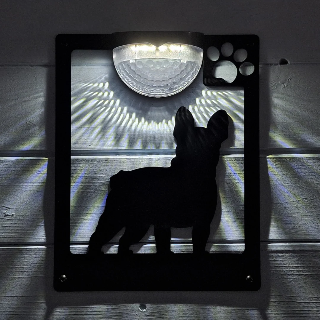 French Bulldog A Solar Light Wall Plaque - Image 4