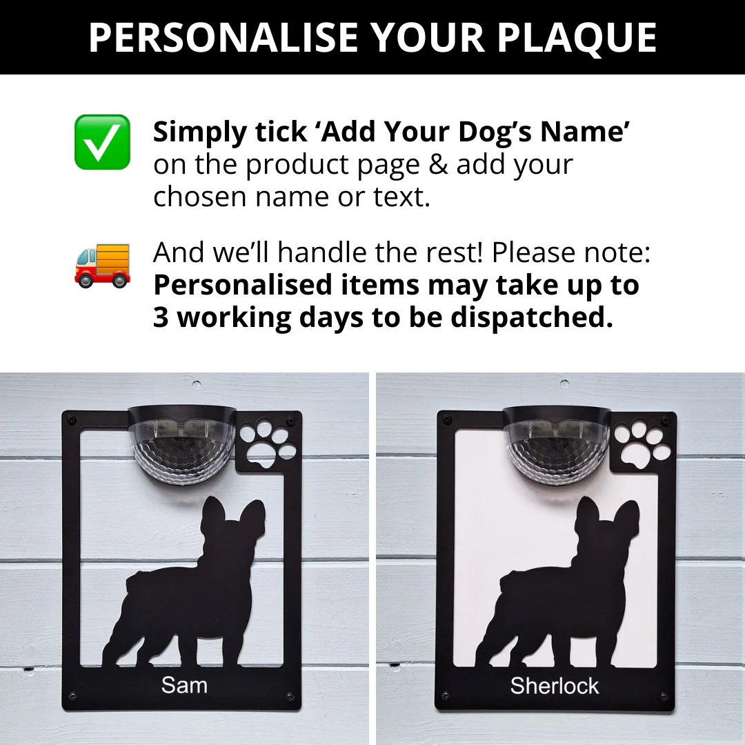 French Bulldog A Solar Light Wall Plaque - Image 5