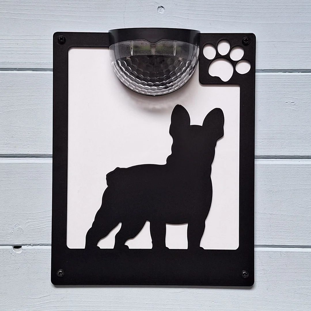 French Bulldog A Solar Light Wall Plaque - Image 7