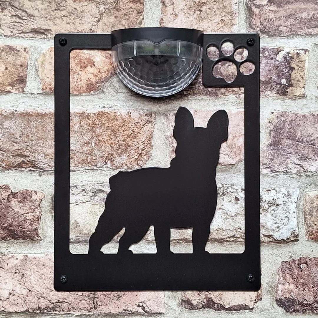 French Bulldog A Solar Light Wall Plaque - Image 8