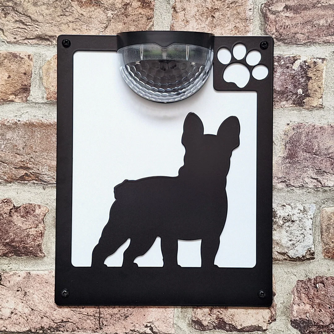 French Bulldog A Solar Light Wall Plaque - Image 9