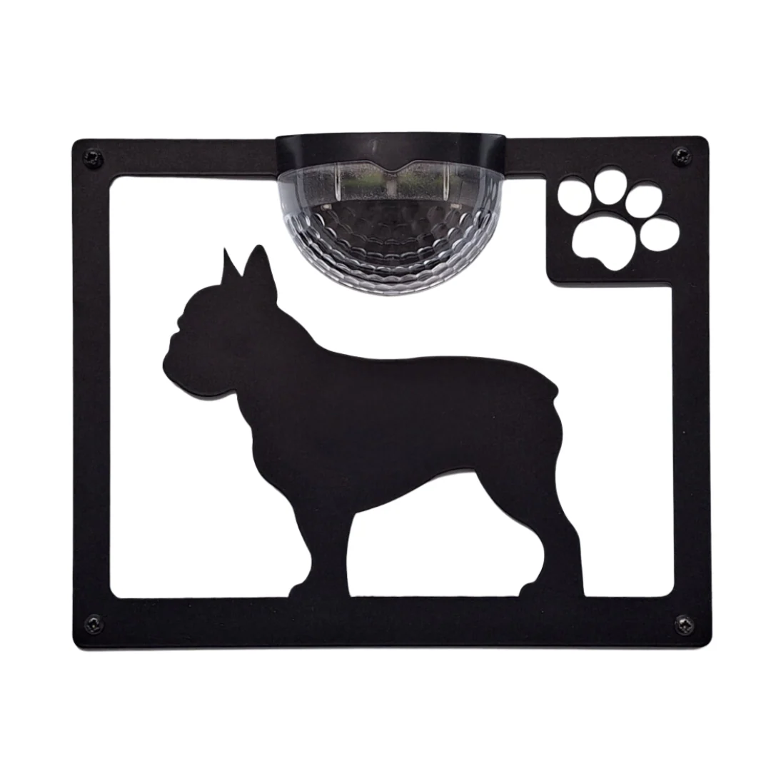 French Bulldog B Solar Light Wall Plaque - Image 13