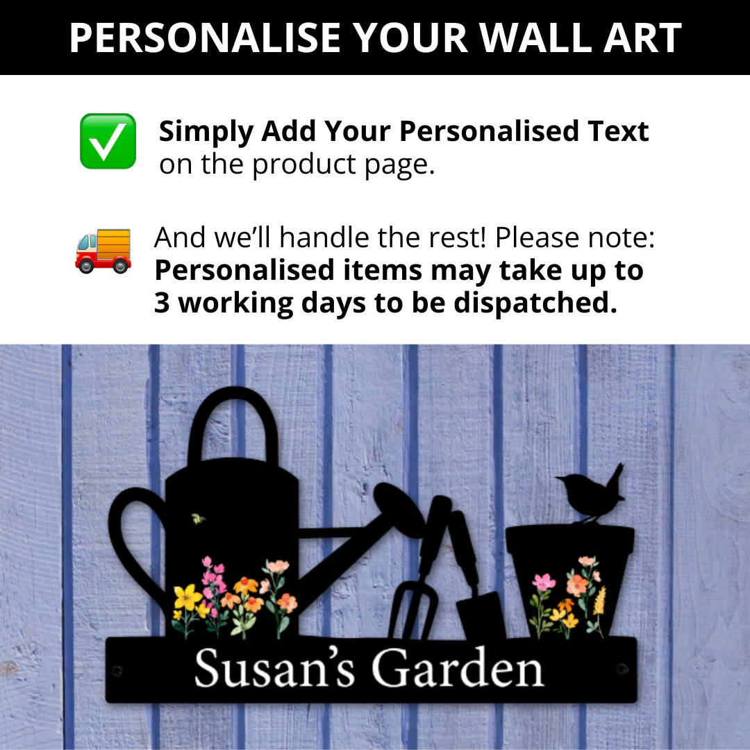 Large Garden Wall Art (You Can Personalise Me!) - Image 4