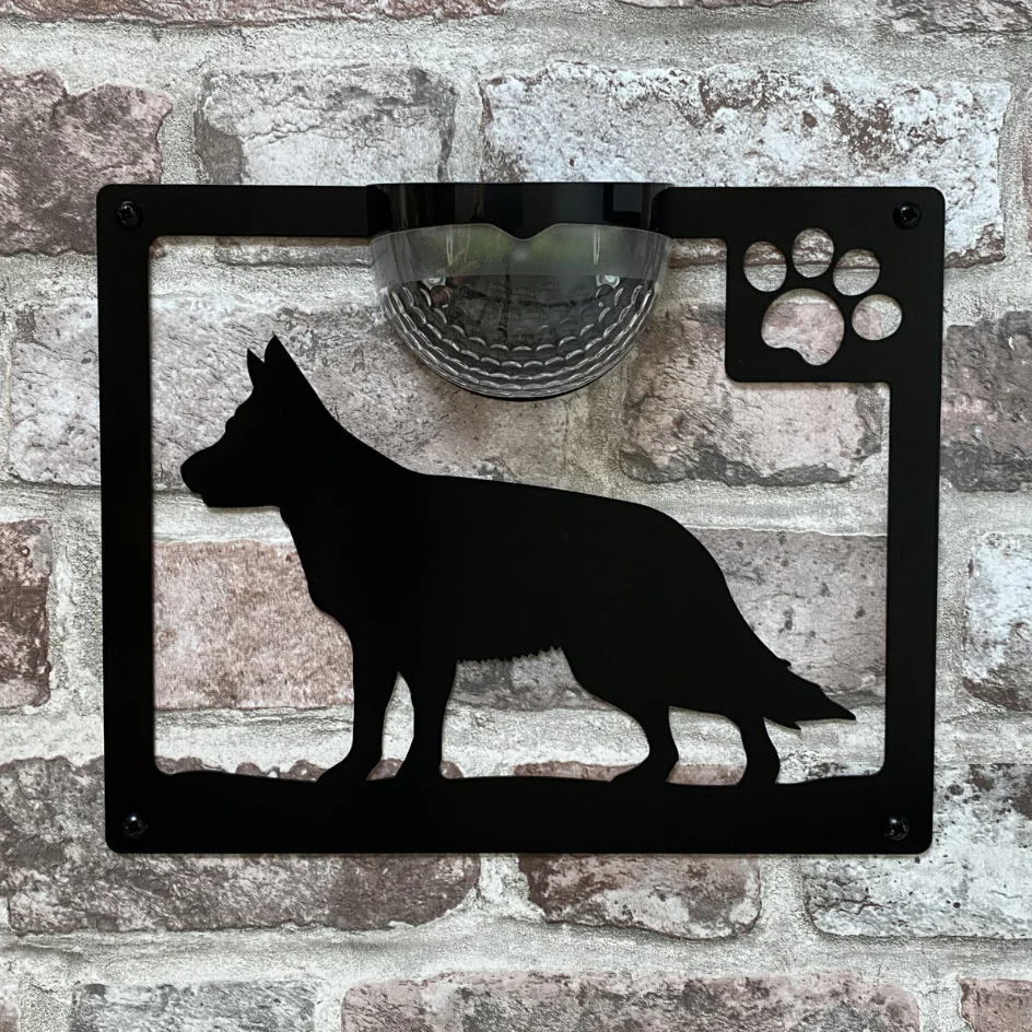 German Shepherd Dog Solar Light Wall Plaque - Image 10