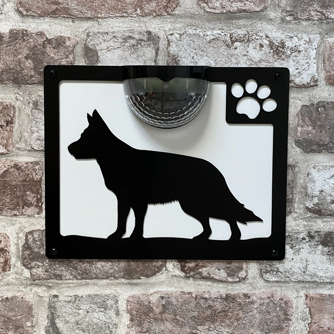 German Shepherd Dog Solar Light Wall Plaque - Image 11