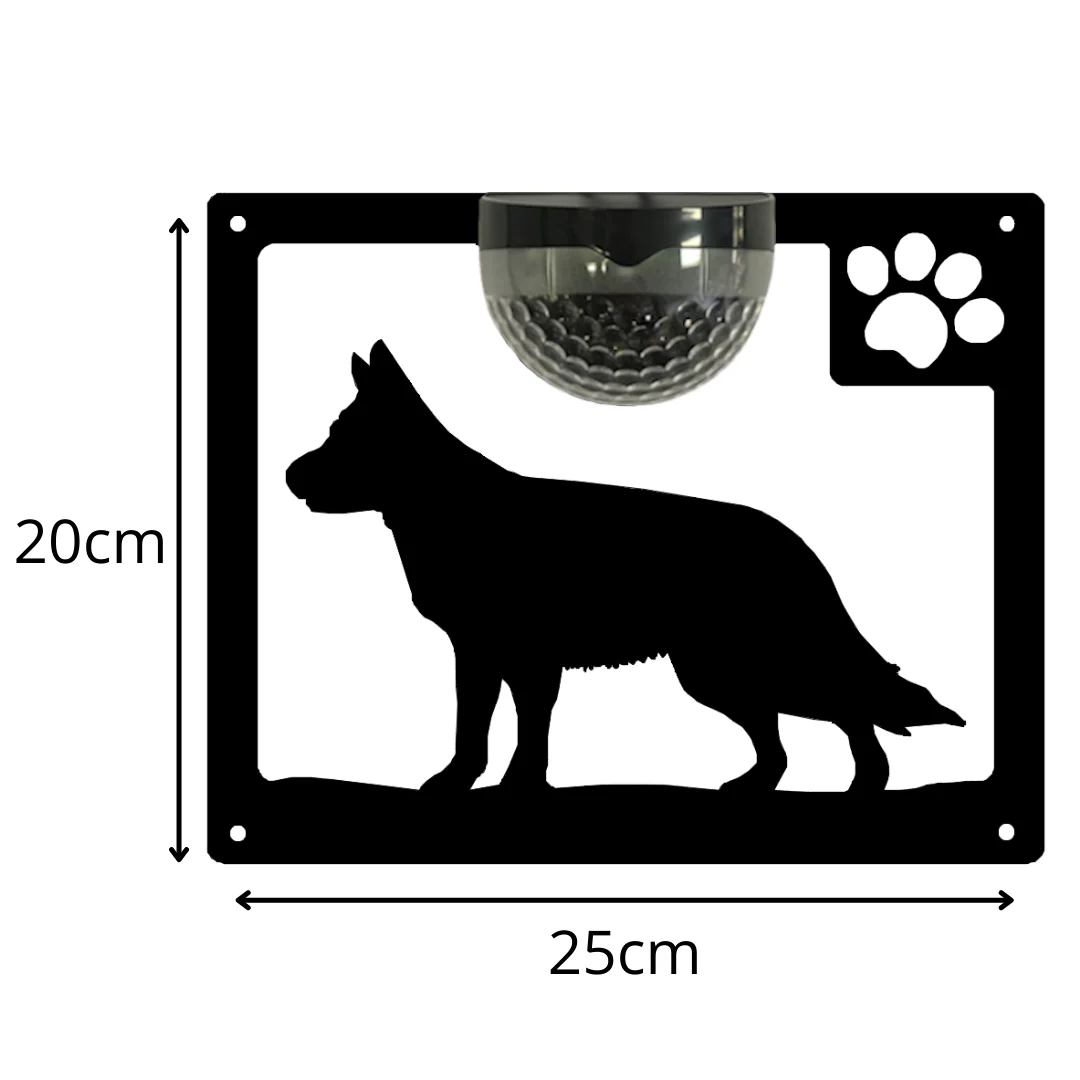 German Shepherd Dog Solar Light Wall Plaque - Image 12
