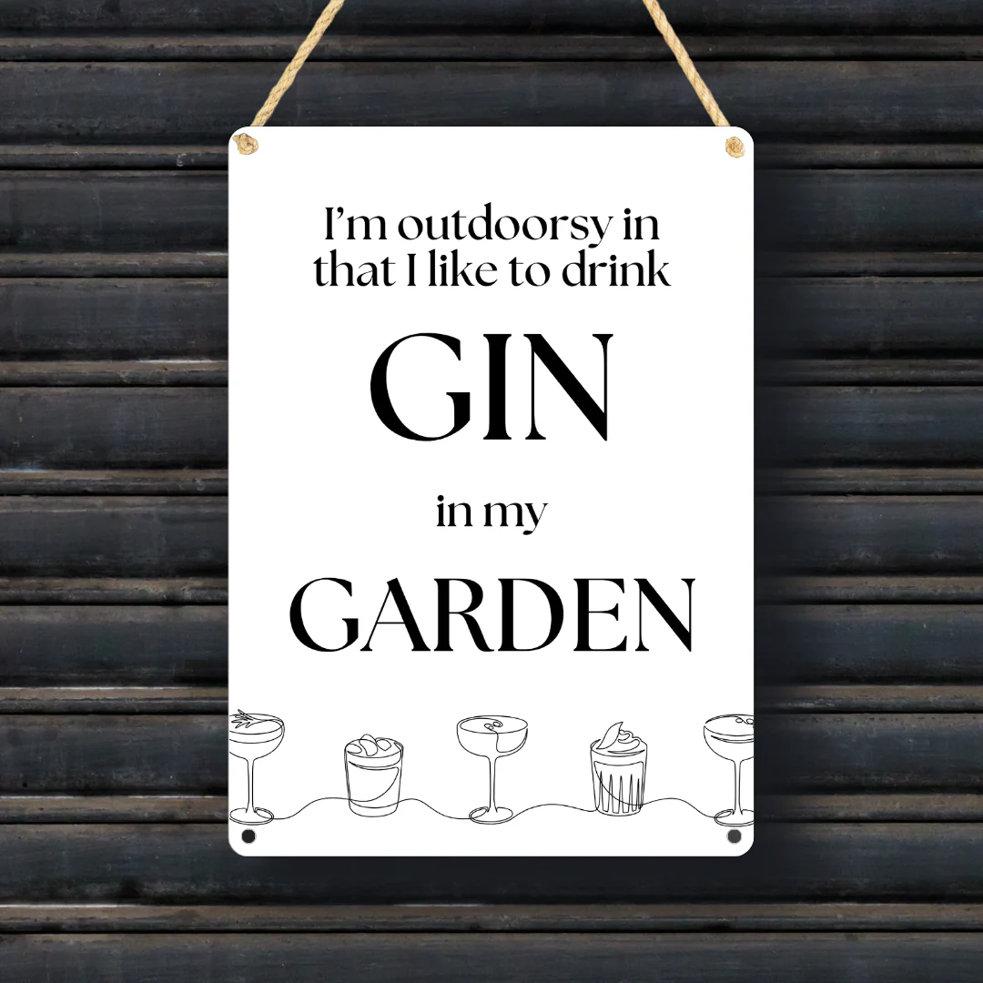Gin Garden Metal Sign 25cm - Image 2