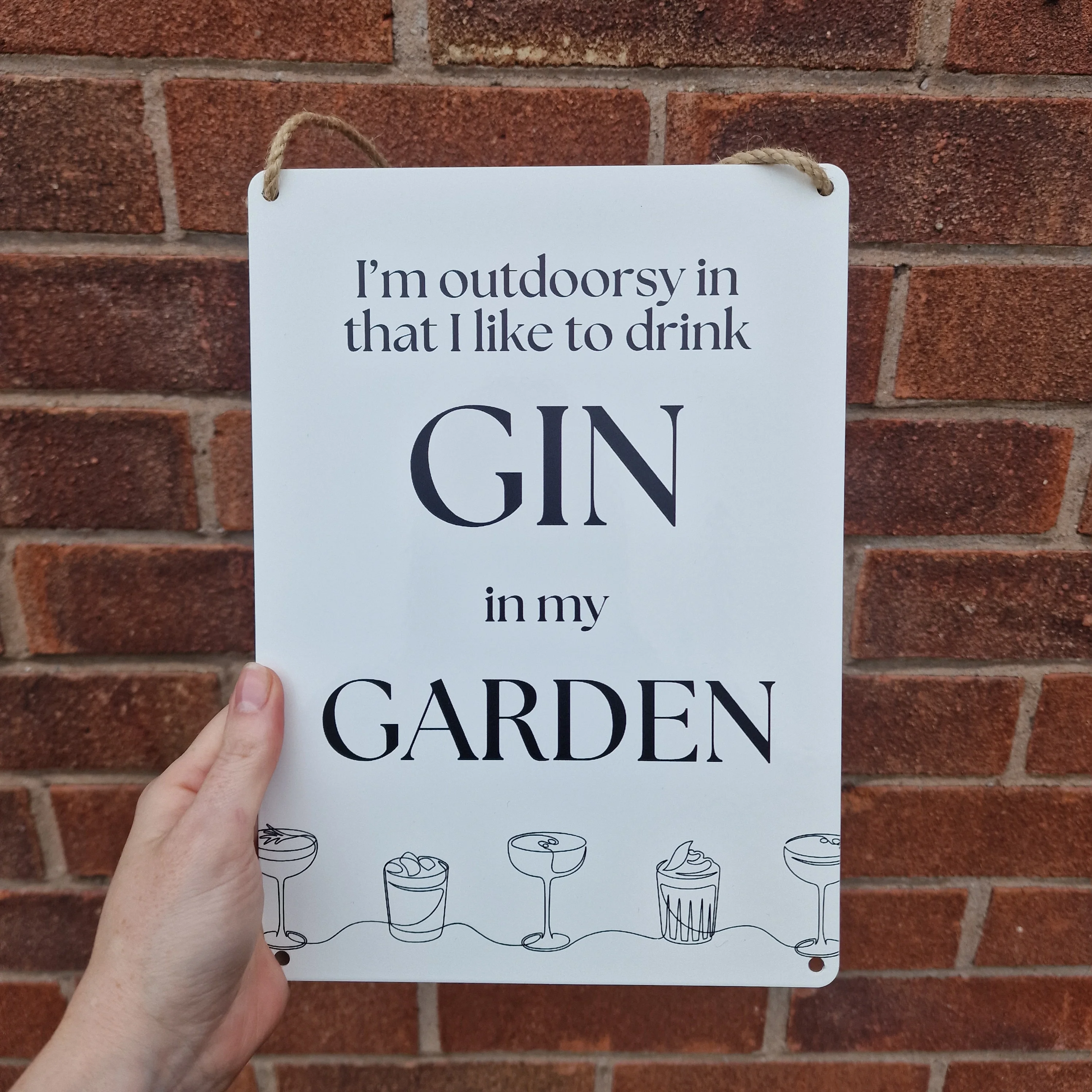 Gin Garden Metal Sign 25cm - Image 3