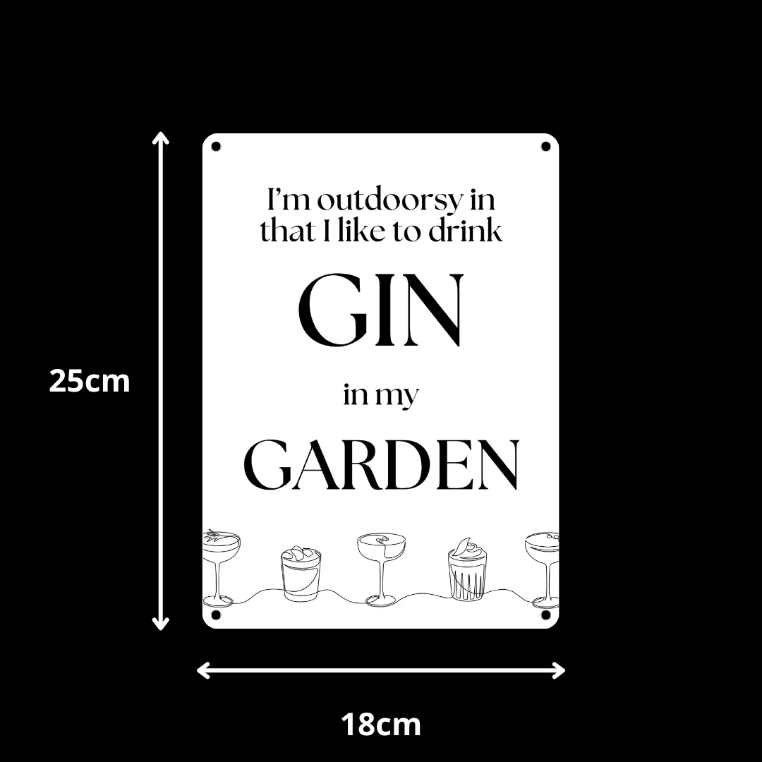 Gin Garden Metal Sign 25cm - Image 4