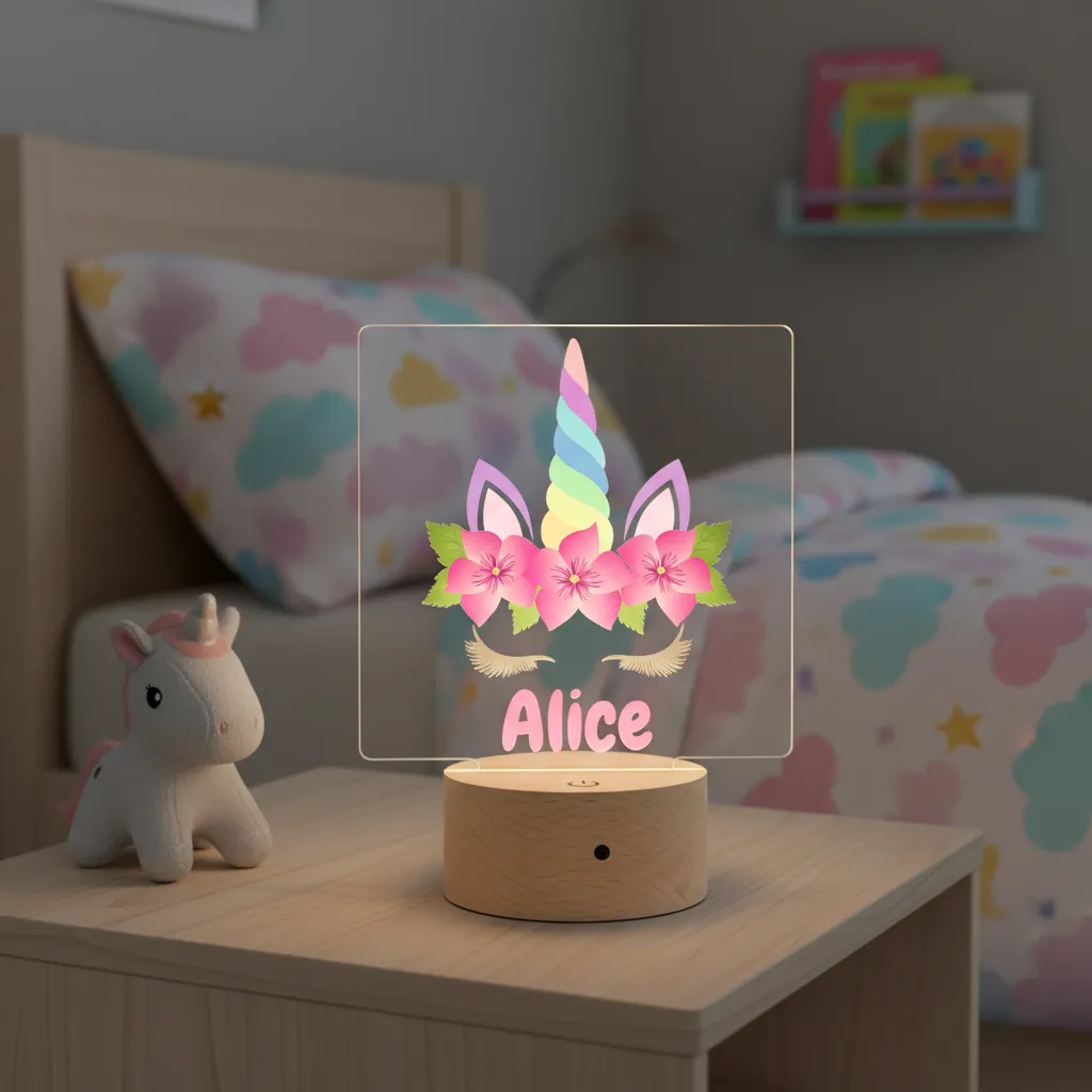 Girls' LED Night Lights (3 Personalised Designs to Choose From) - Image 2