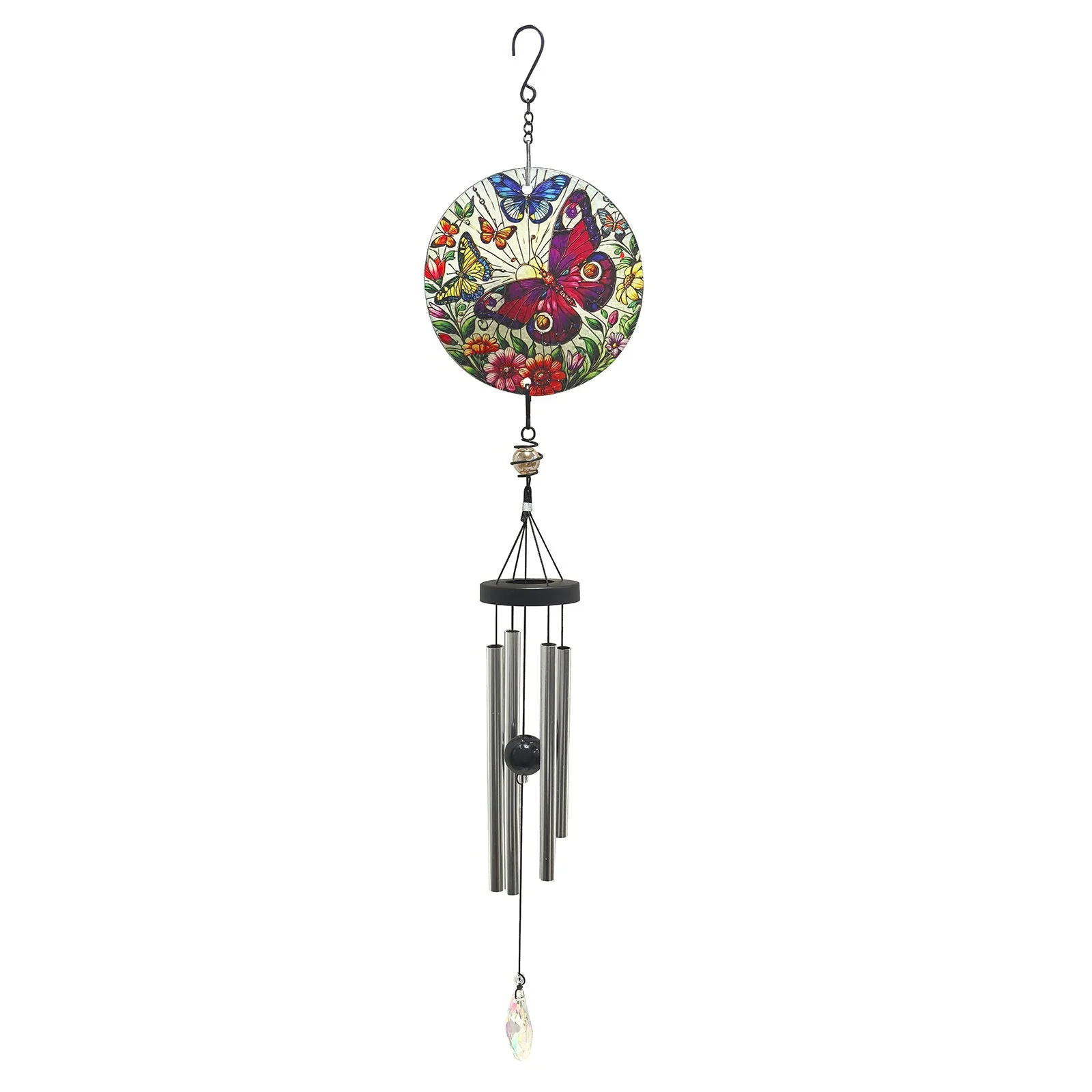 Glass Suncatcher Windchime - Butterfly - Image 2