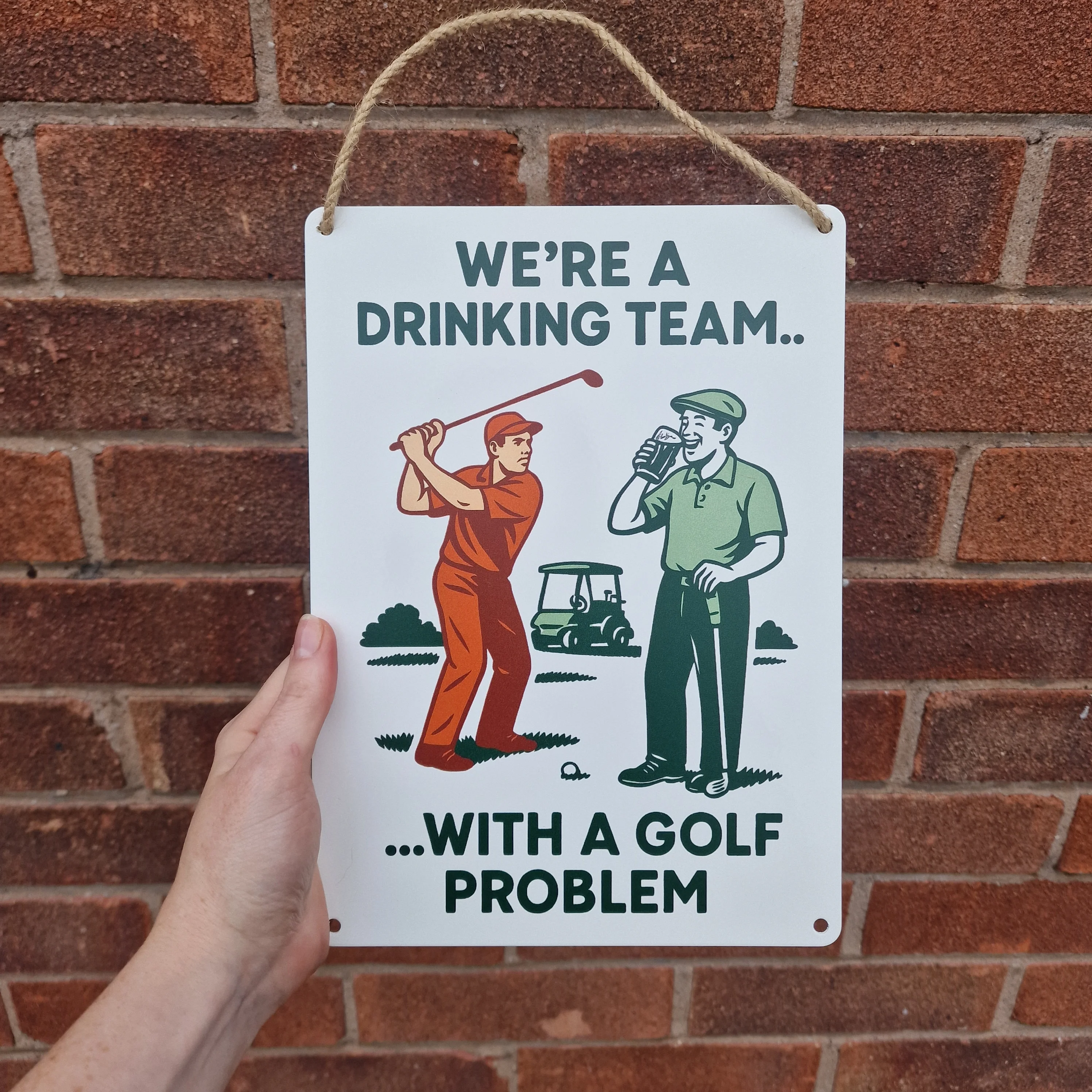 Golf Problem Metal Sign 25cm - Image 2