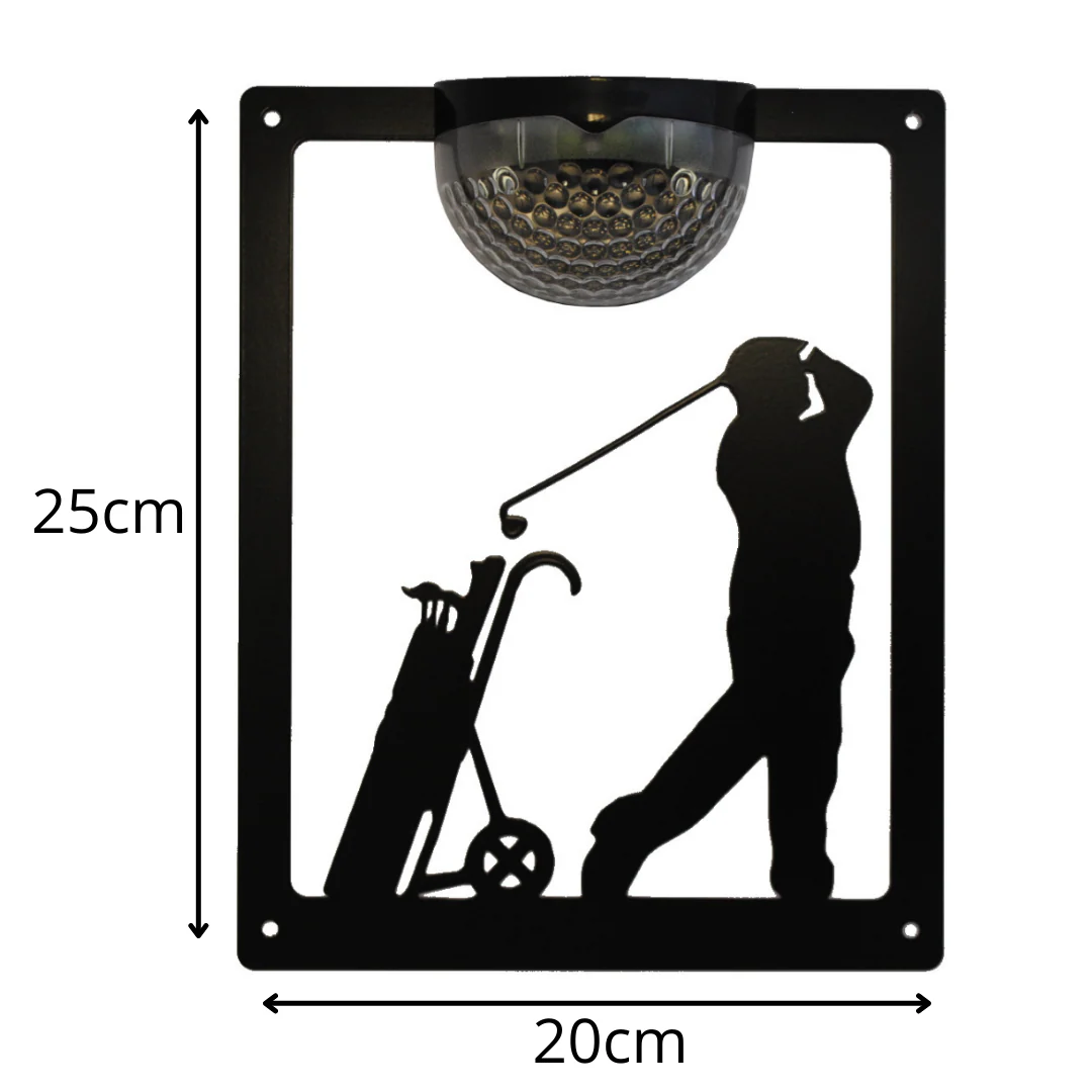 Golfer Solar Light Wall Plaque - Image 13