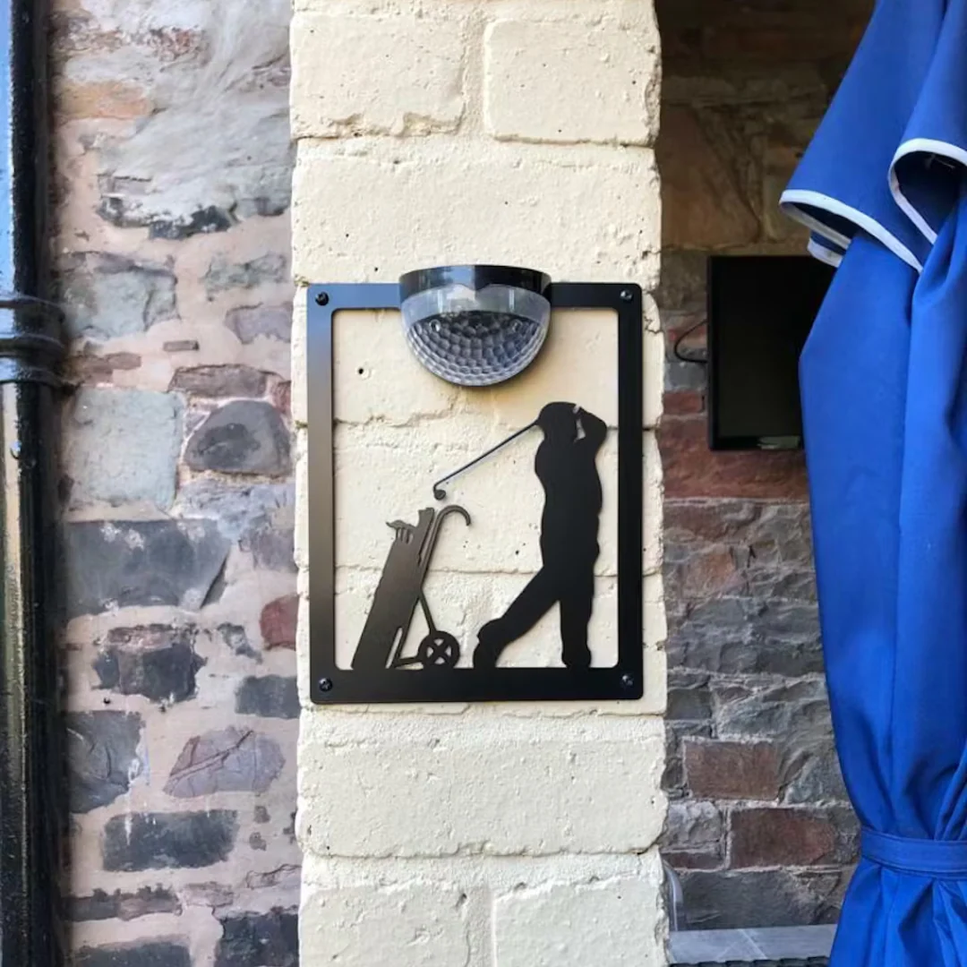 Golfer Solar Light Wall Plaque - Image 16