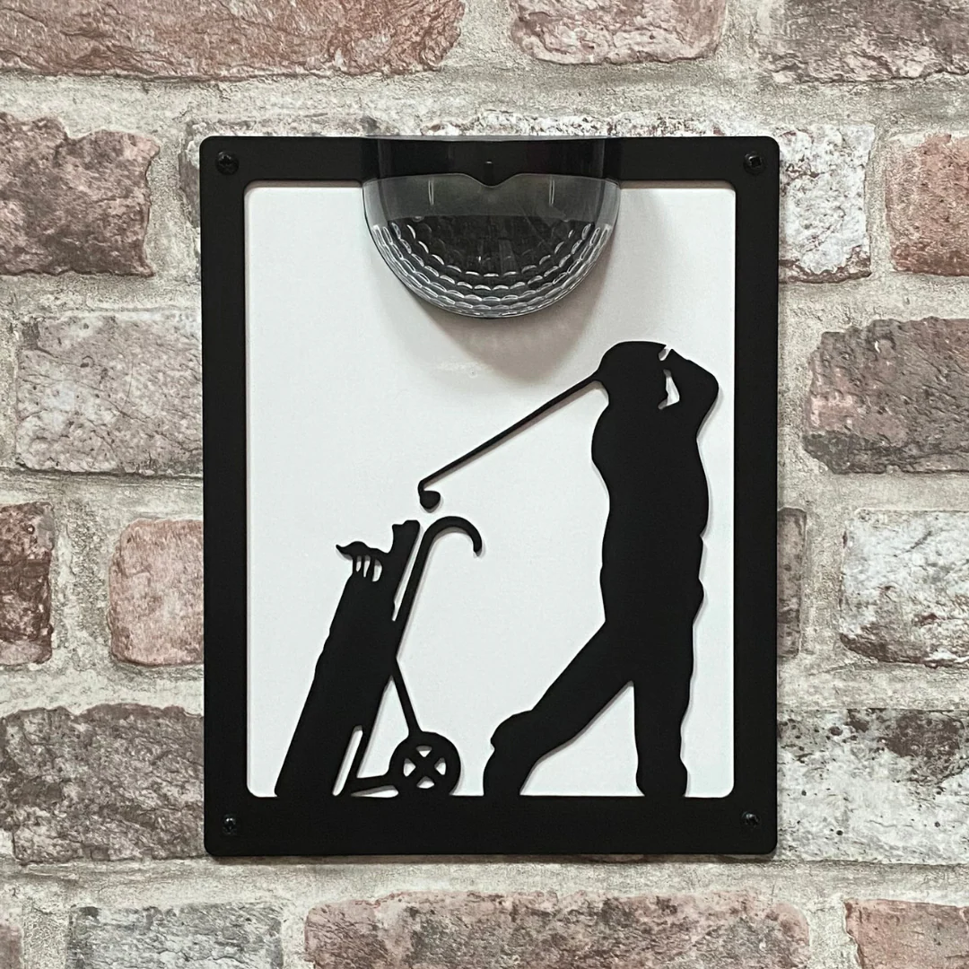 Golfer Solar Light Wall Plaque - Image 3