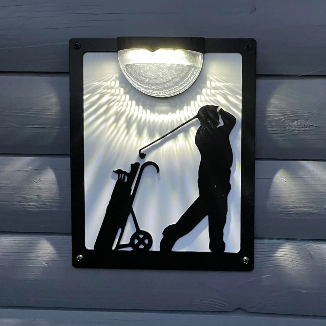 Golfer Solar Light Wall Plaque - Image 4
