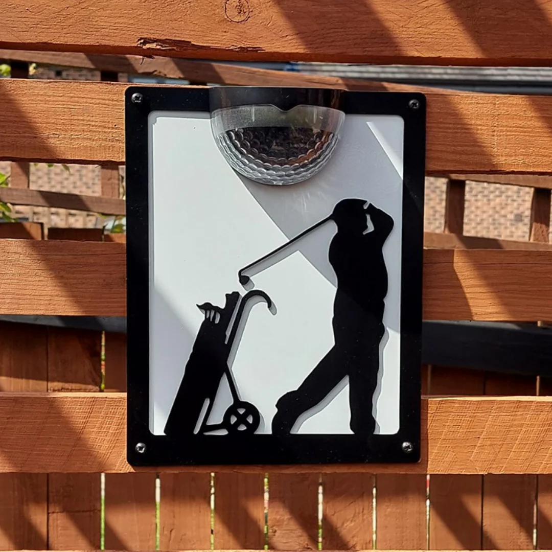 Golfer Solar Light Wall Plaque - Image 7