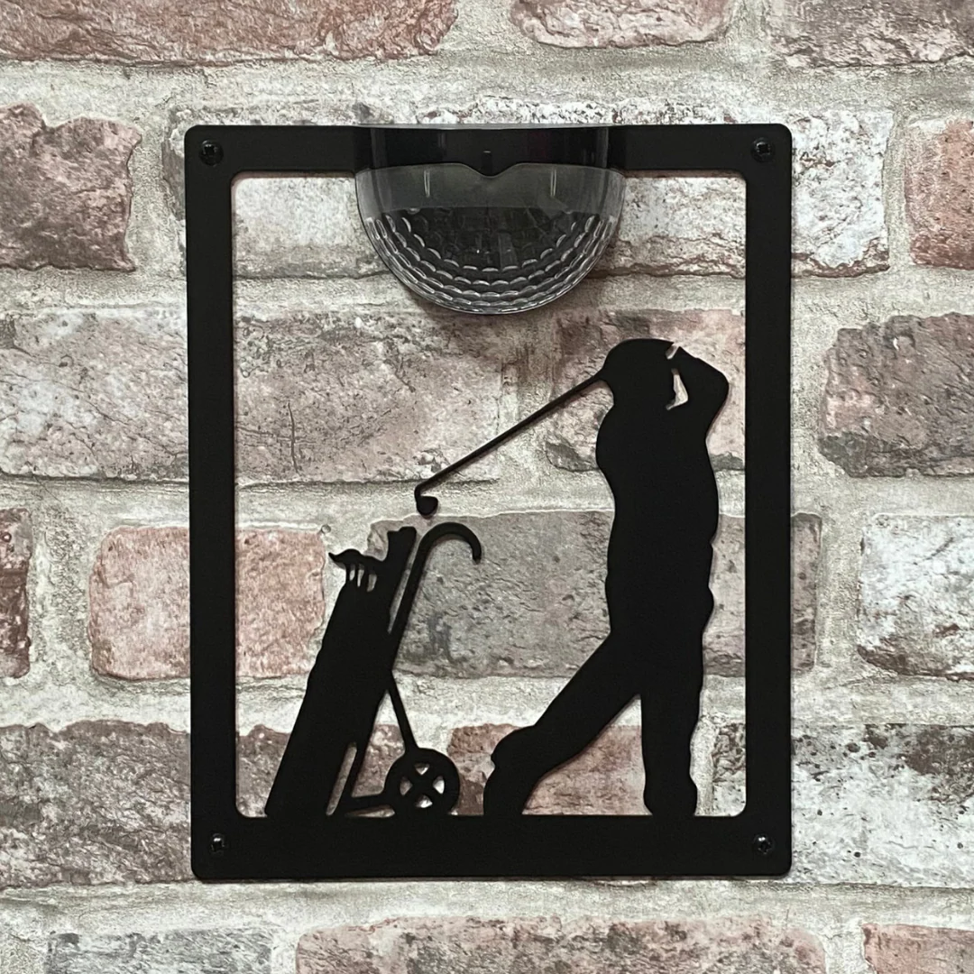 Golfer Solar Light Wall Plaque - Image 8