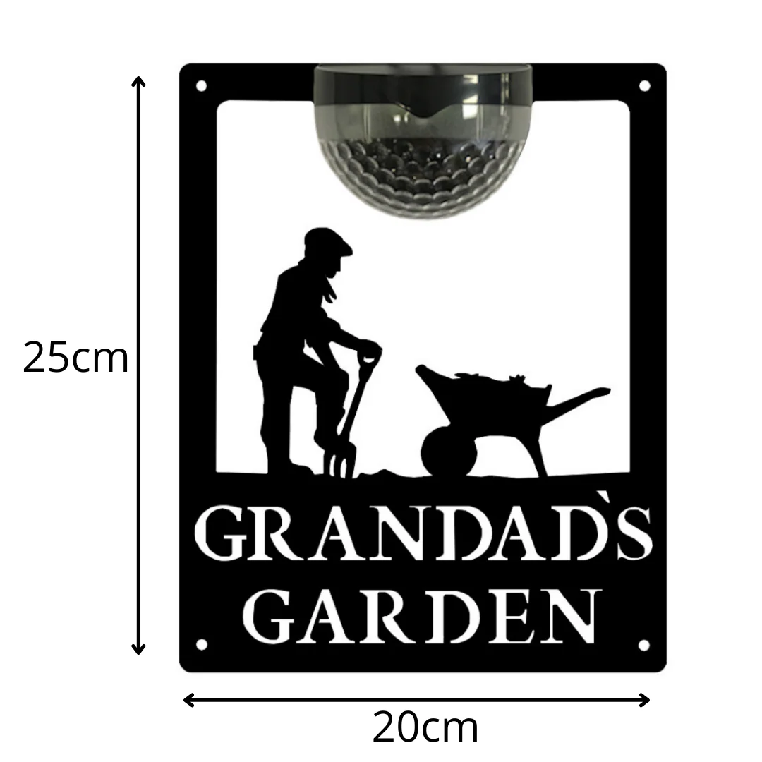 Grandad's Garden Sign with Solar Powered Light - Image 10