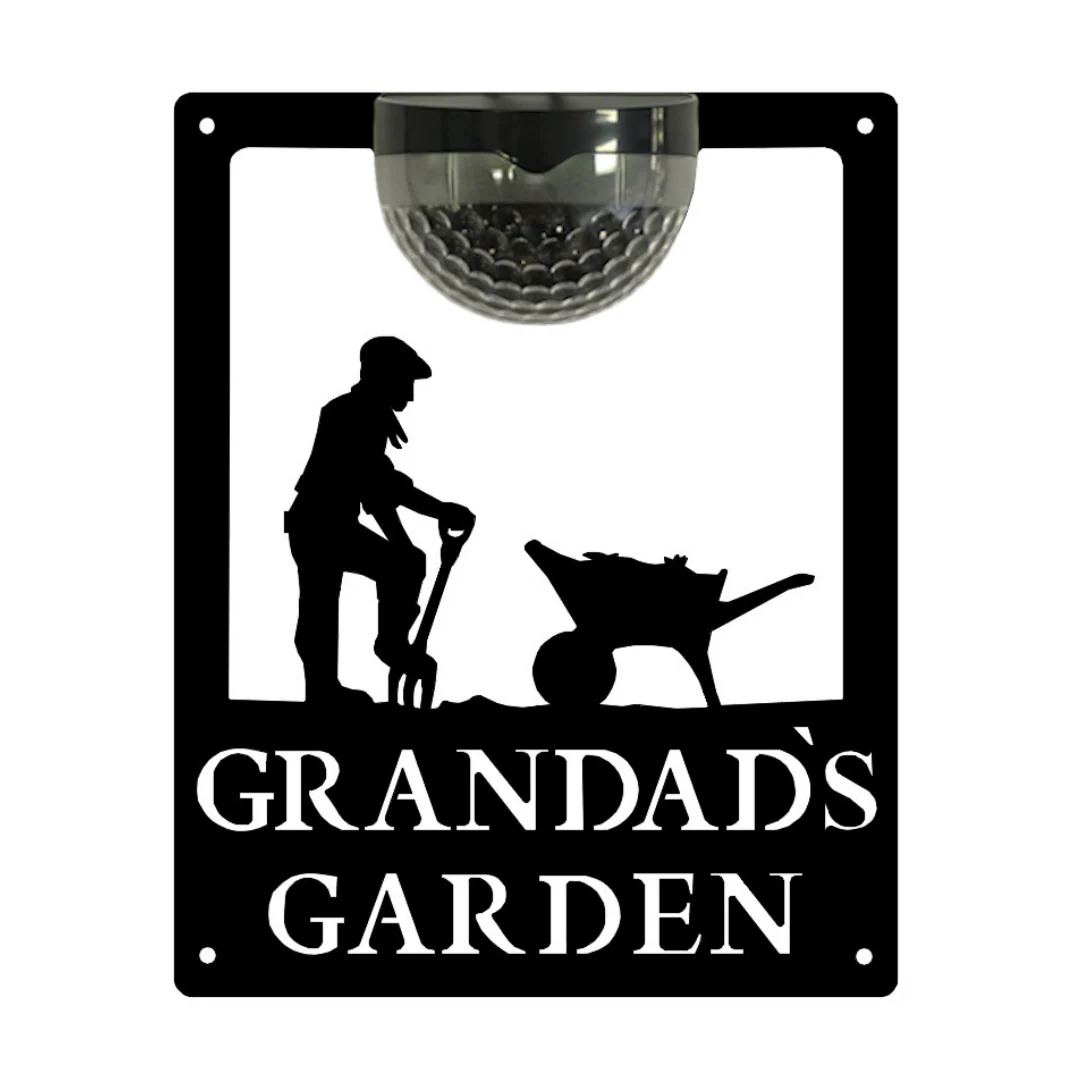 Grandad's Garden Sign with Solar Powered Light - Image 11