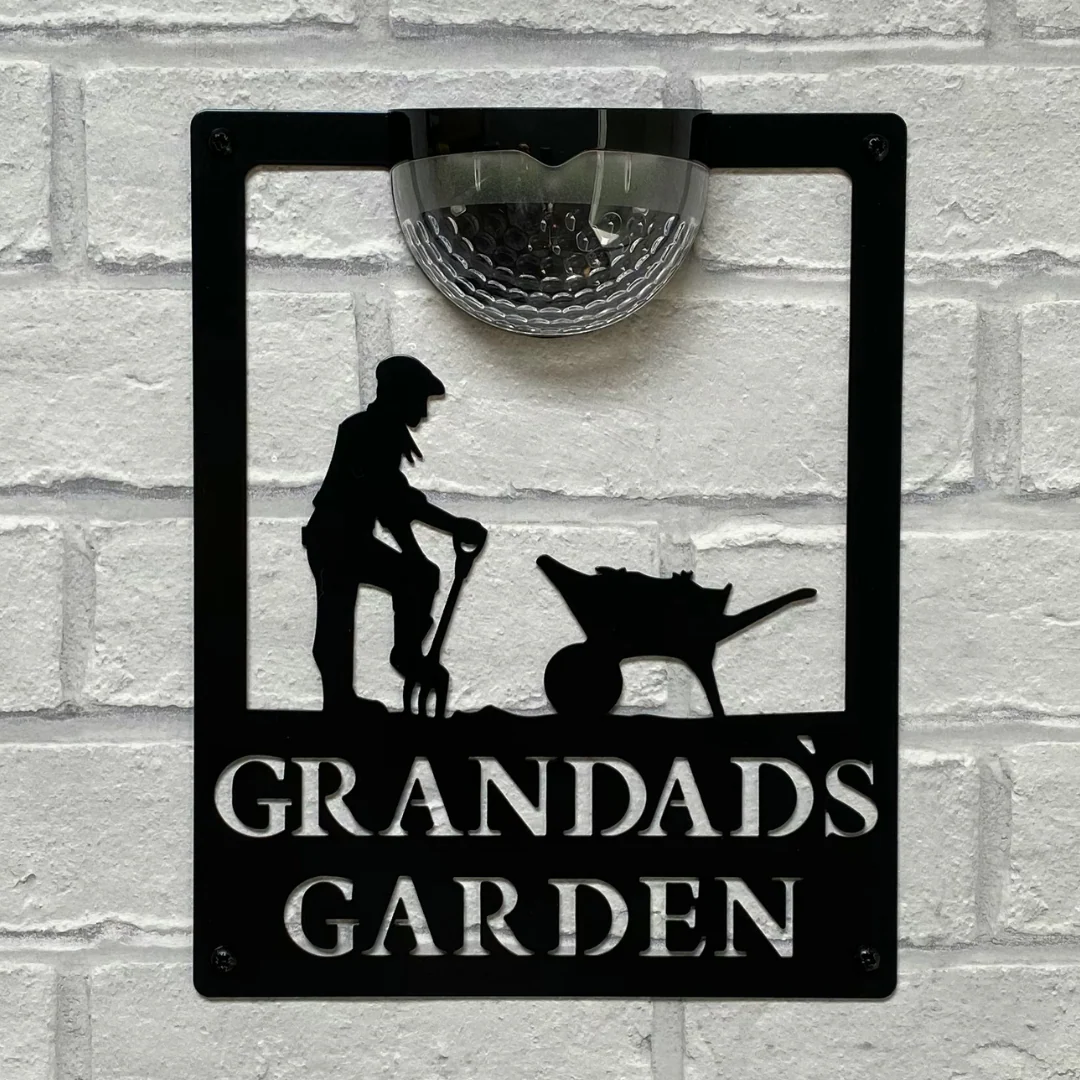 Grandad's Garden Sign with Solar Powered Light - Image 7