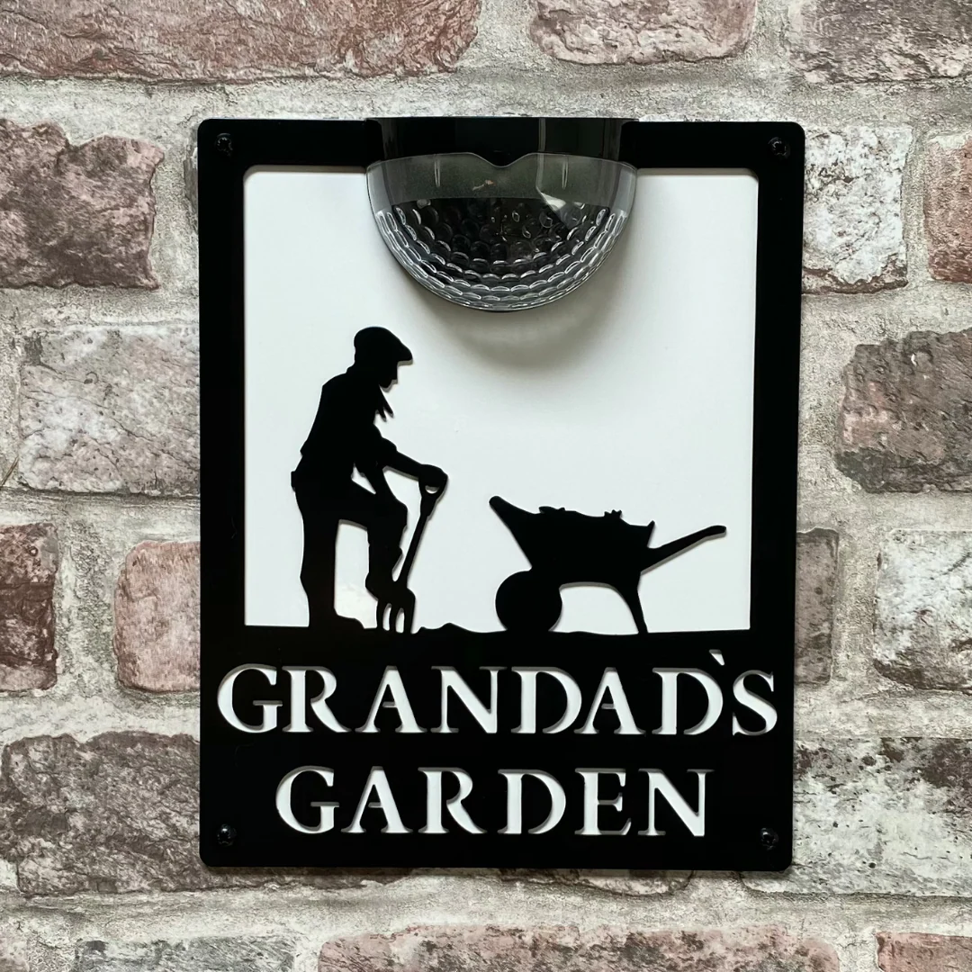 Grandad's Garden Sign with Solar Powered Light - Image 8