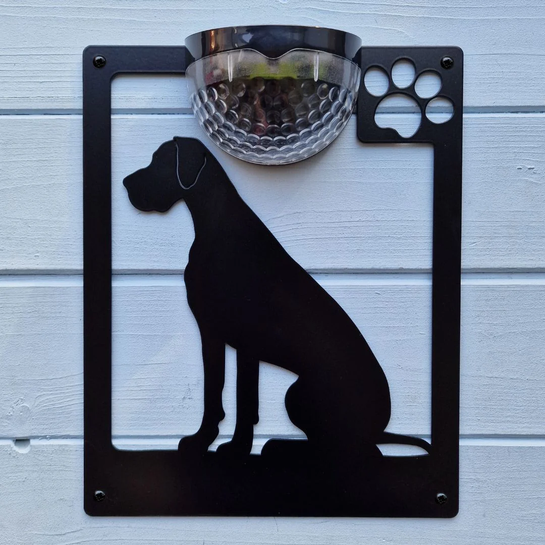 Great Dane Dog Solar Light Wall Plaque - Image 3
