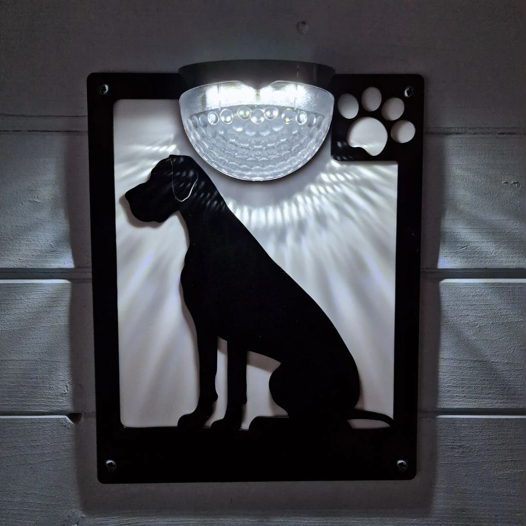 Great Dane Dog Solar Light Wall Plaque - Image 4