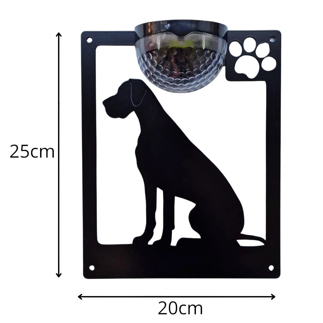 Great Dane Dog Solar Light Wall Plaque - Image 7