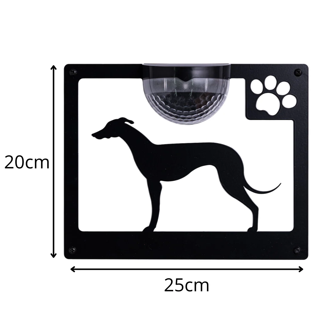 Greyhound Dog Solar Light Wall Plaque - Image 10