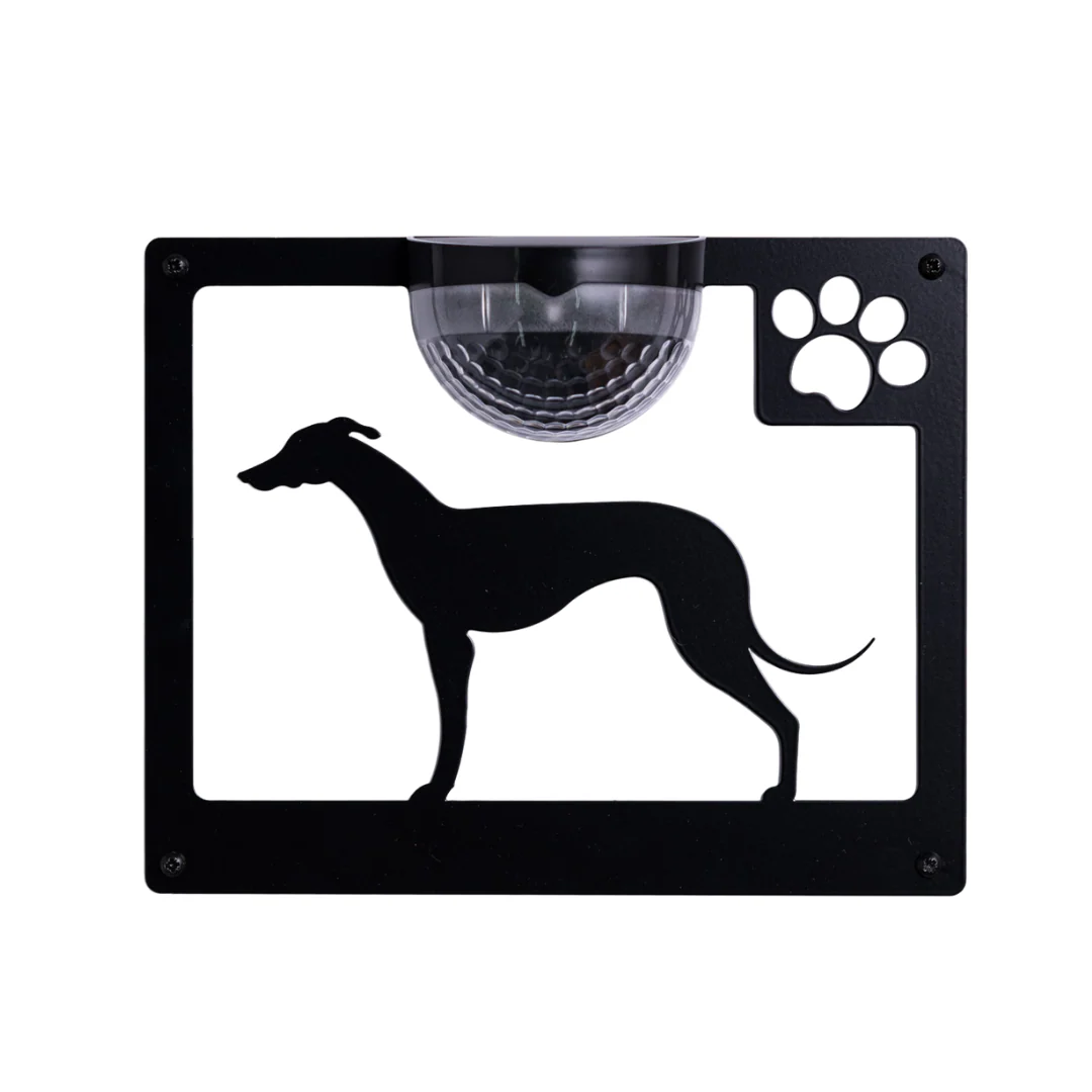 Greyhound Dog Solar Light Wall Plaque - Image 11