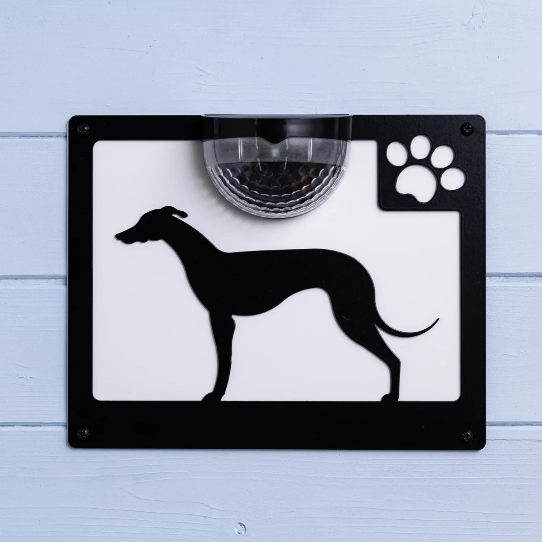 Greyhound Dog Solar Light Wall Plaque - Image 3