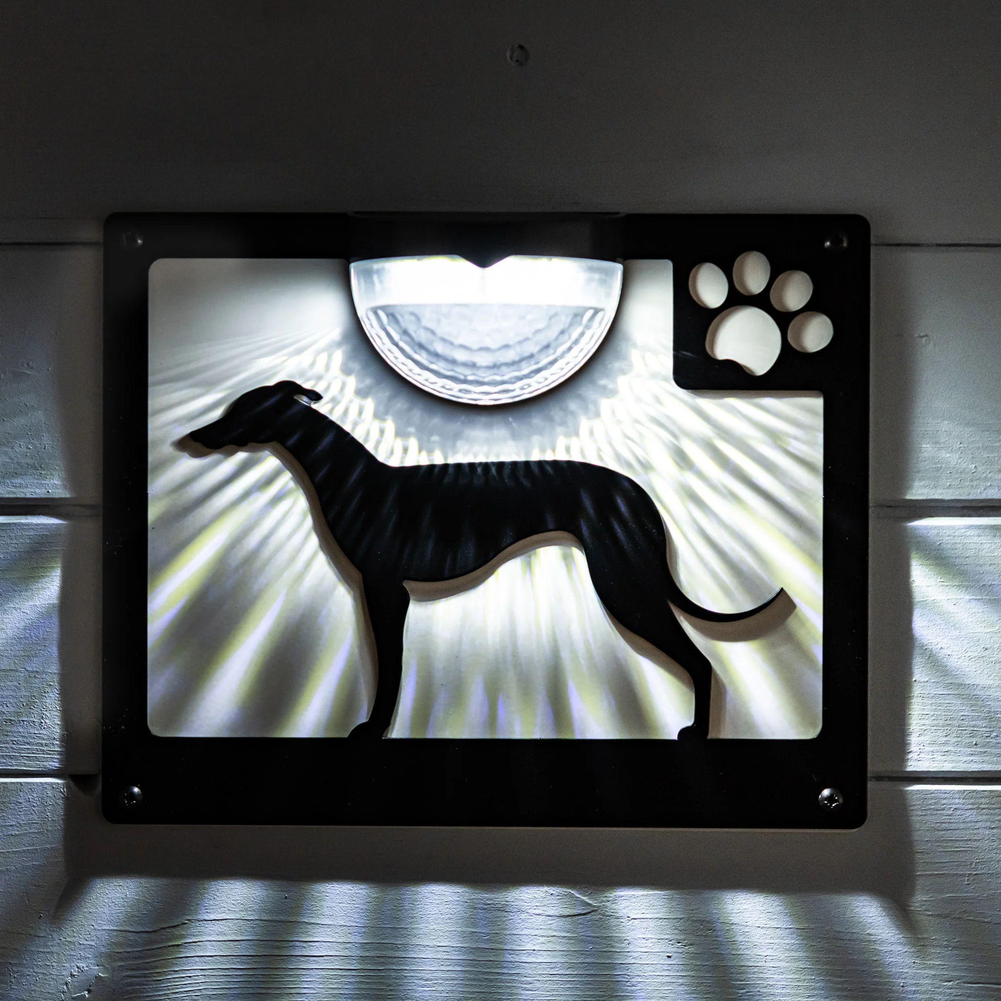 Greyhound Dog Solar Light Wall Plaque - Image 4
