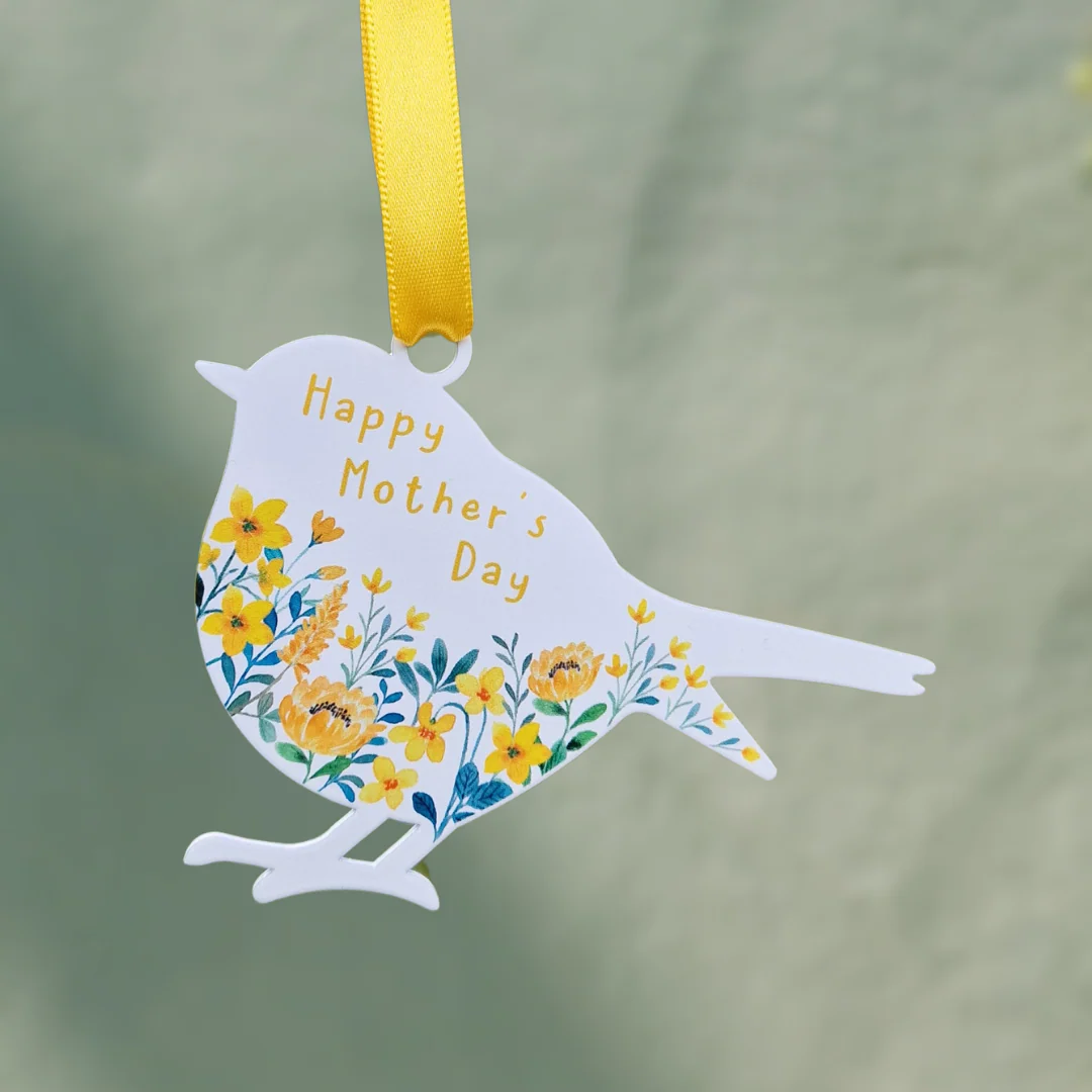 'Happy Mother's Day' - White Robin Hanging Decor - Image 3