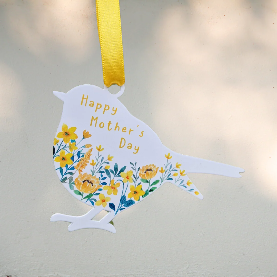 'Happy Mother's Day' - White Robin Hanging Decor - Image 5