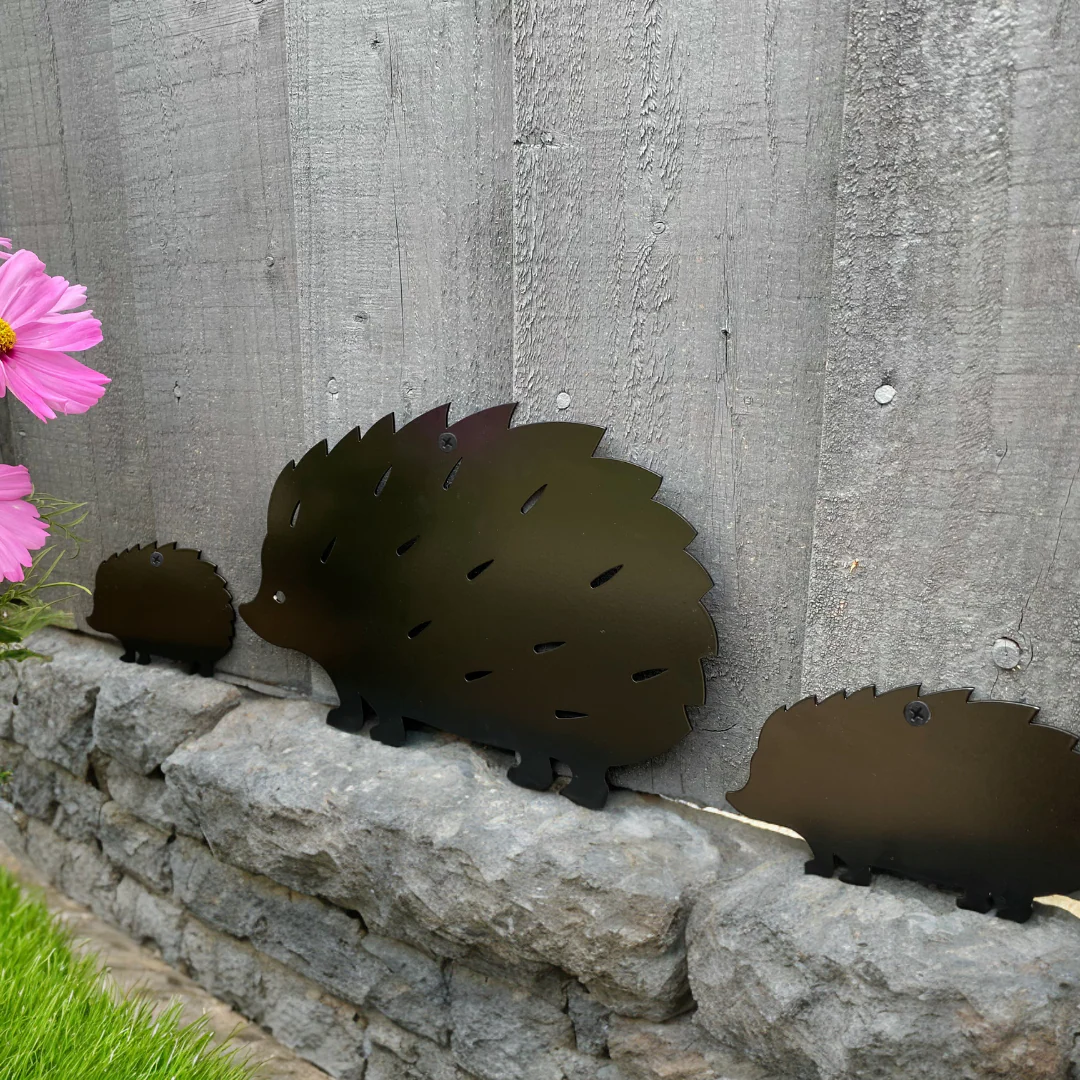 Hedgehog and Hoglets - Set of 3 Wall Art - Image 3