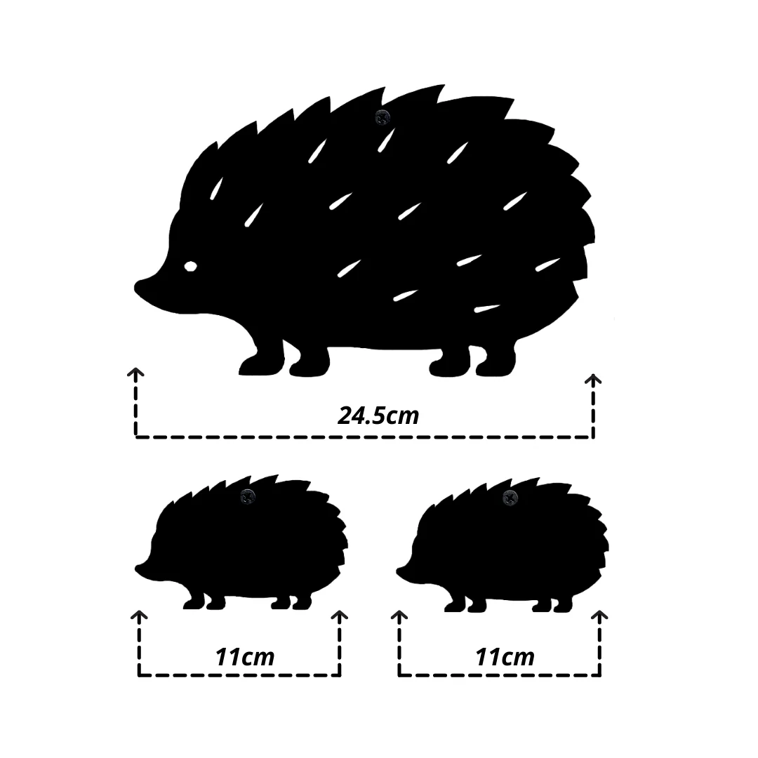 Hedgehog and Hoglets - Set of 3 Wall Art - Image 5