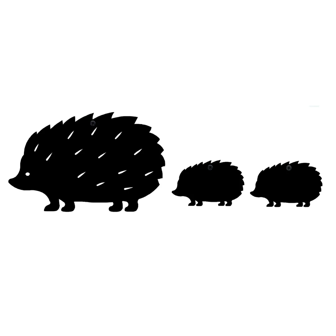 Hedgehog and Hoglets - Set of 3 Wall Art - Image 6